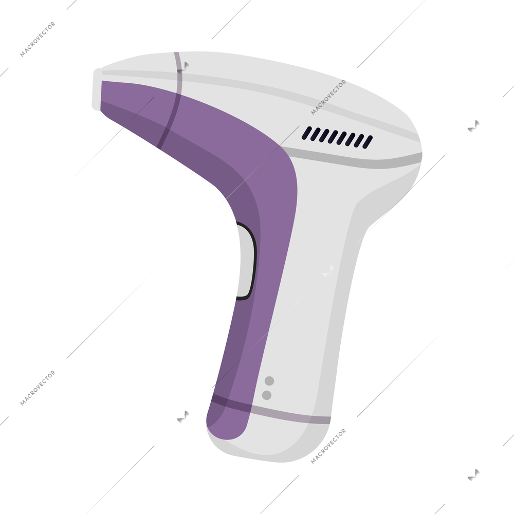 Two color laser epilator in flat style on white background vector illustration