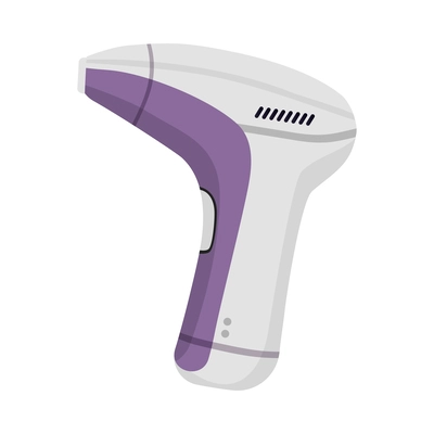 Two color laser epilator in flat style on white background vector illustration