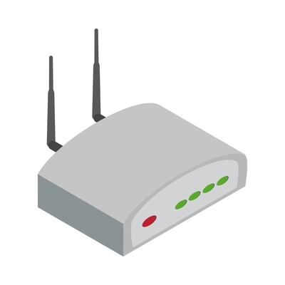 White router isometric icon 3d vector illustration