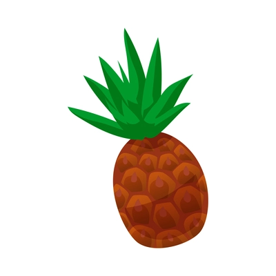 Pineapple icon in flat style vector illustration