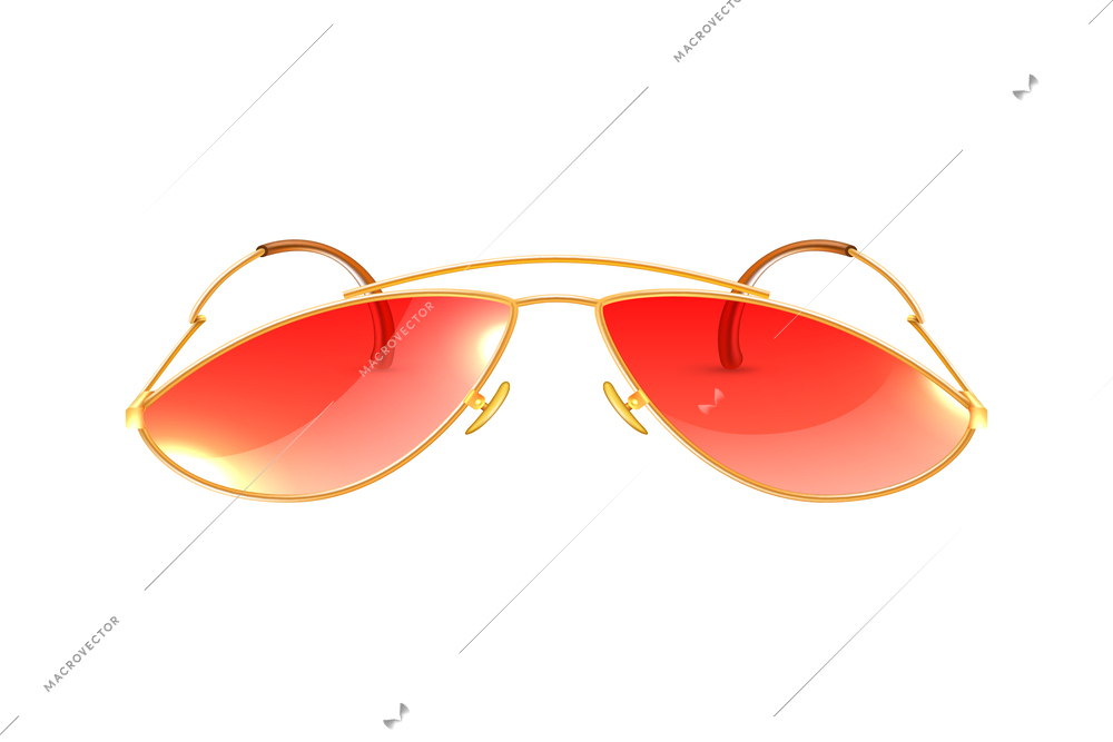 Carnival party masquerade costume glasses with color lens realistic vector illustration