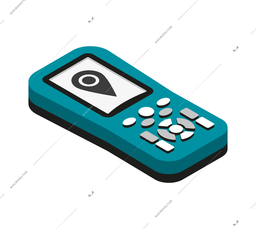 Isometric gps navigator tracker icon 3d vector illustration