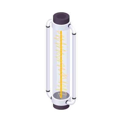 Isometric steampunk machine element on white background 3d vector illustration