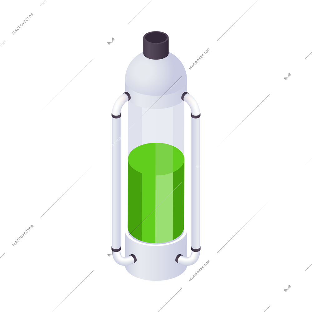 Isometric steampunk machine element on white background 3d vector illustration