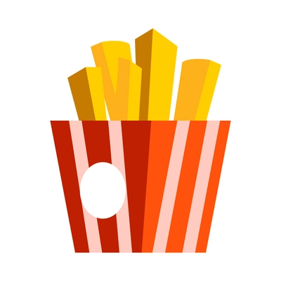 French fries flat icon on white background vector illustration