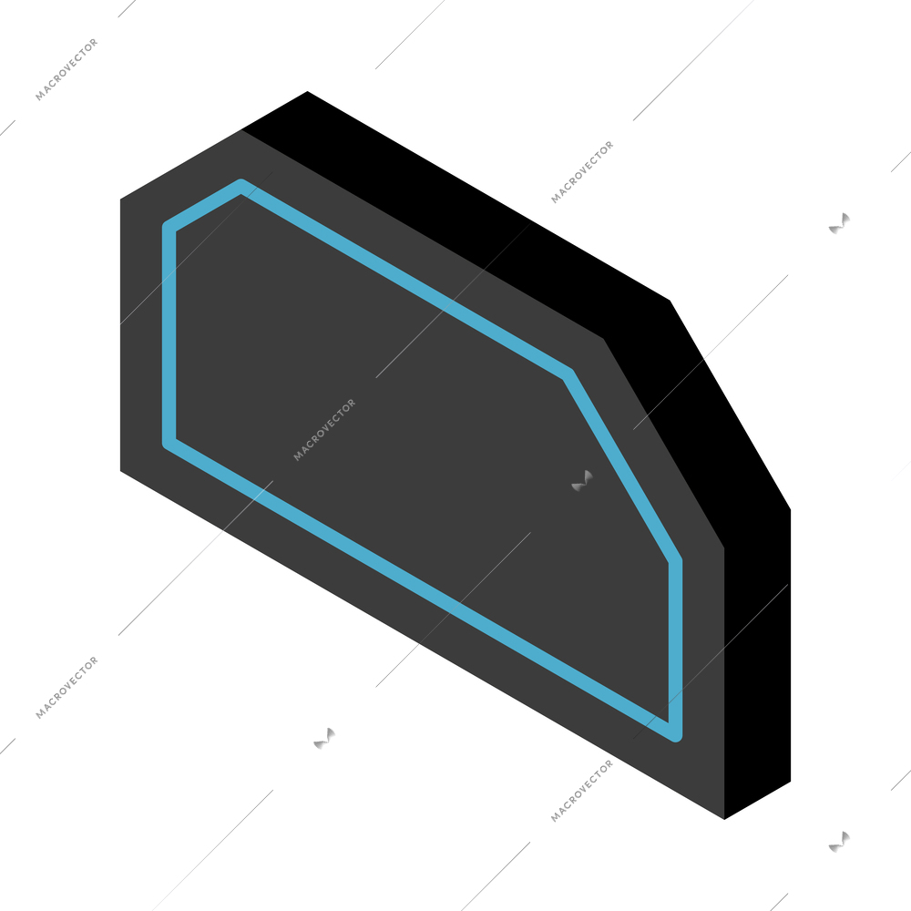 Laser tag game interior element isometric 3d vector illustration