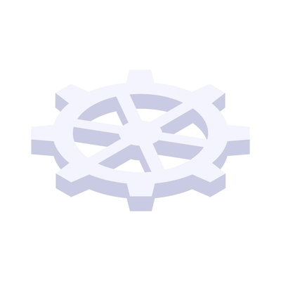 White gear isometric icon 3d vector illustration