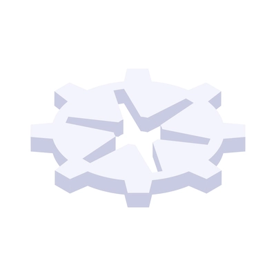 Isometric cogwheel gear icon 3d vector illustration