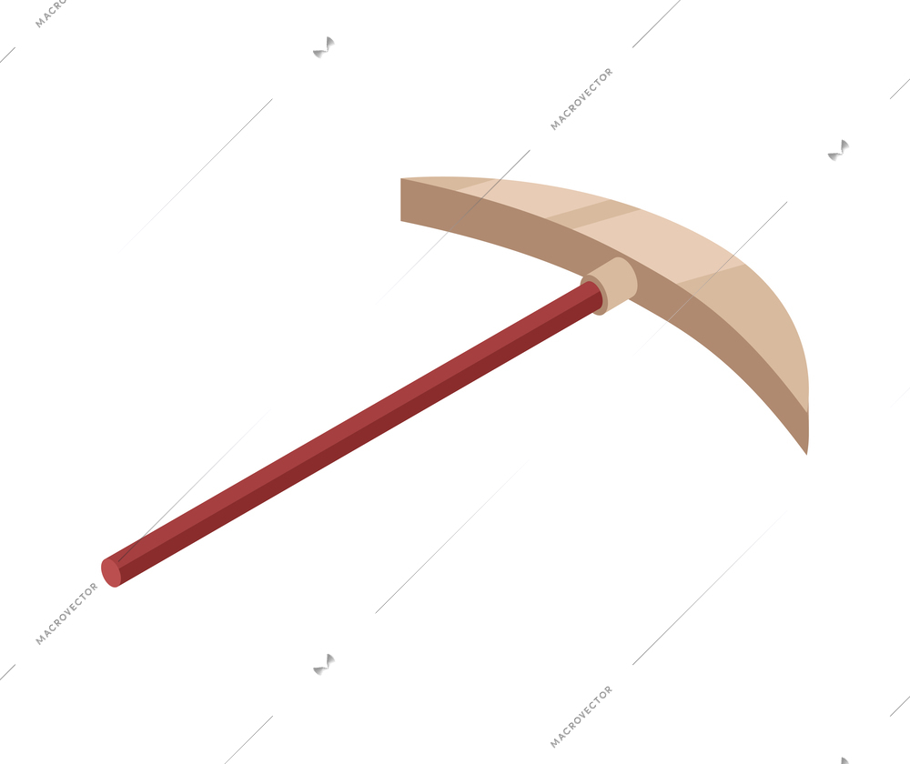Archeological pickaxe icon isometric vector illustration