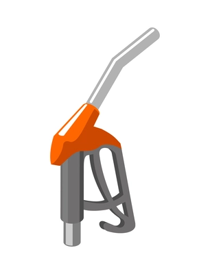 Isometric petrol station gun icon on white background vector illustration