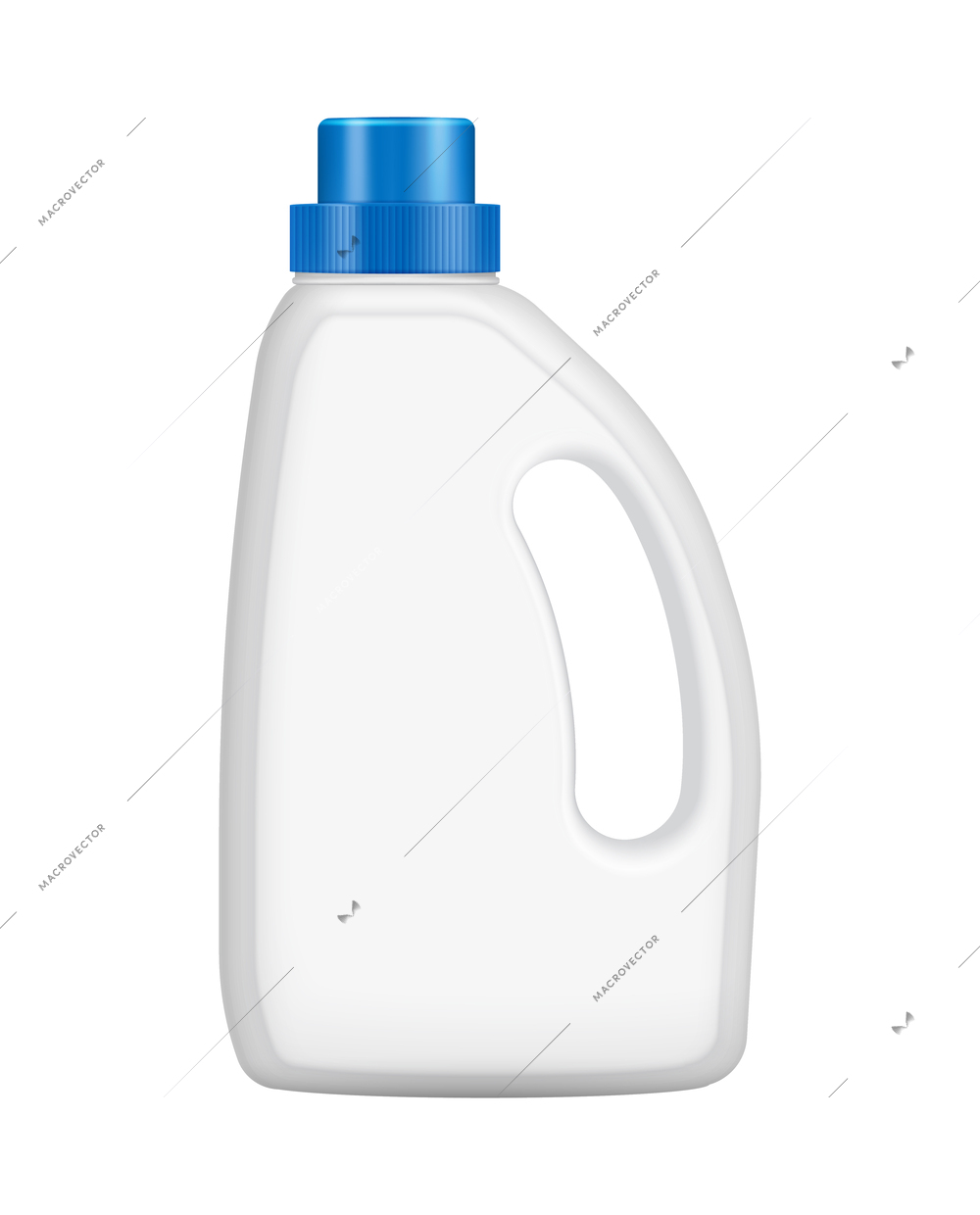 Realistic plastic bottle for liquid laundry detergent vector illustration