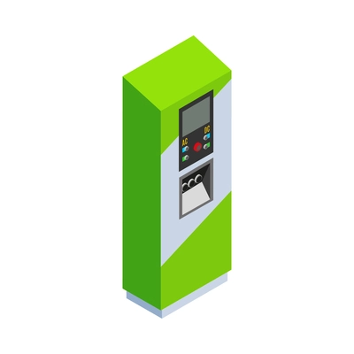 Petrol station isometric icon 3d vector illustration