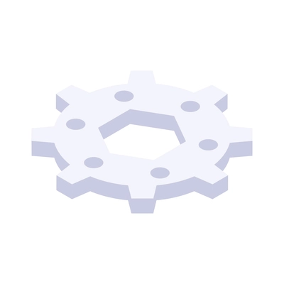 Isometric gear symbol 3d icon vector illustration