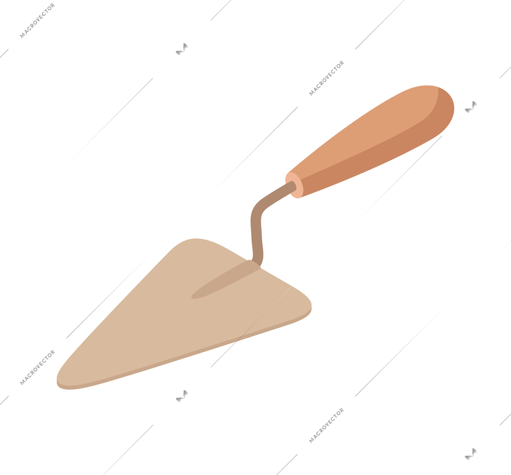 Isometric spatula icon on white background 3d vector illustration
