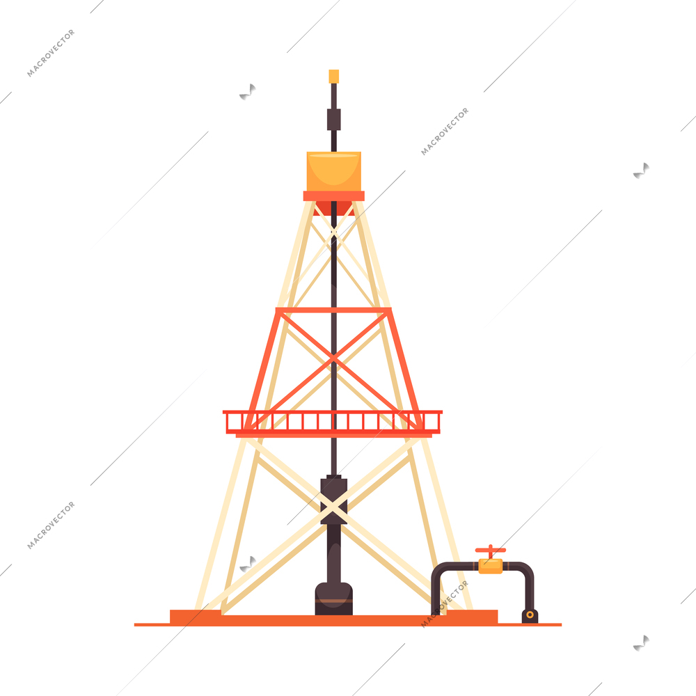 Oil production industry cartoon style composition with isolated petroleum icon on blank background vector illustration