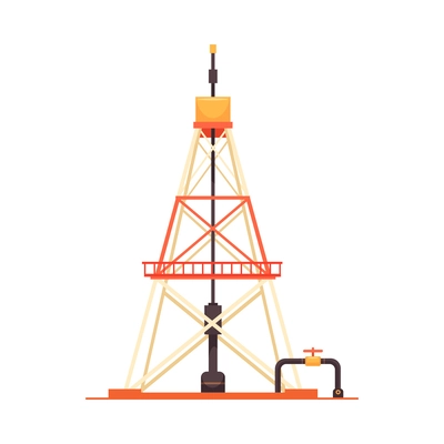 Oil production industry cartoon style composition with isolated petroleum icon on blank background vector illustration