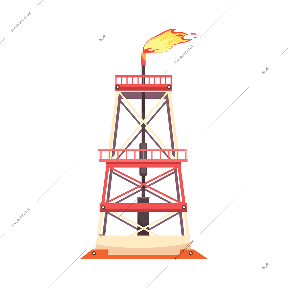 Oil production industry cartoon style composition with isolated petroleum icon on blank background vector illustration