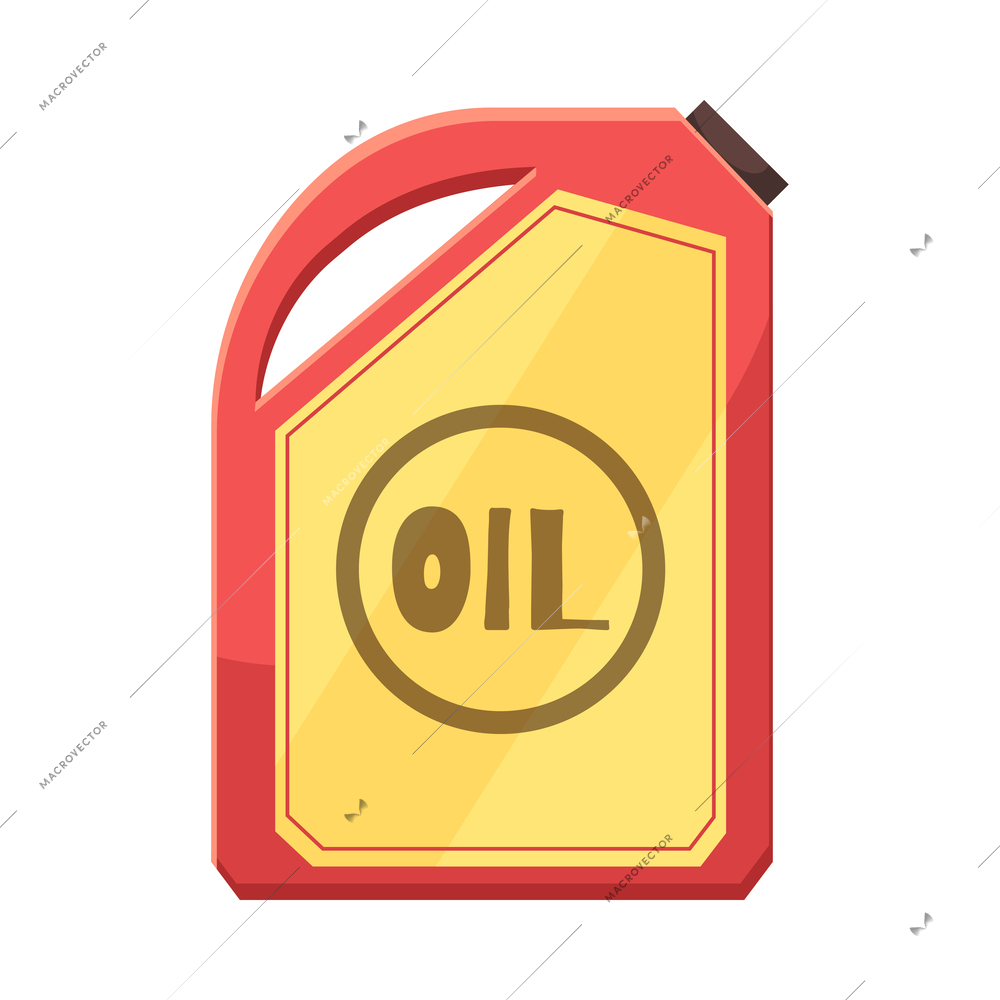 Oil production industry cartoon style composition with isolated petroleum icon on blank background vector illustration