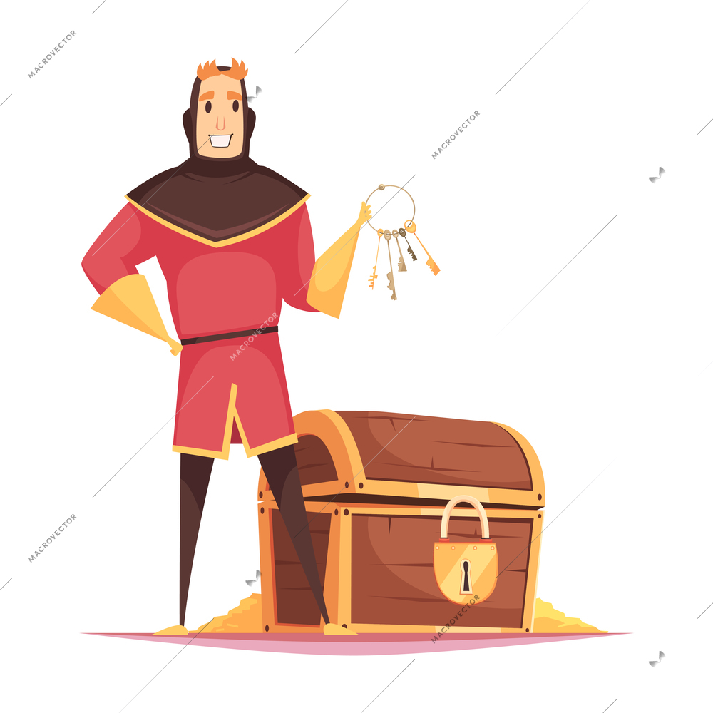 Reality quest escape room composition with doodle human character on blank background vector illustration