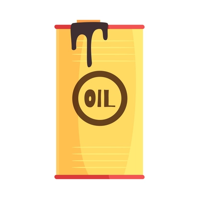 Oil production industry cartoon style composition with isolated petroleum icon on blank background vector illustration