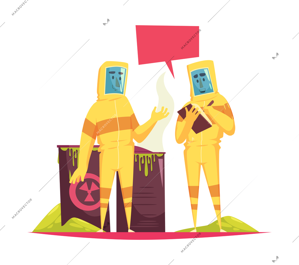 Volunteering composition with isolated view of doodle style characters cleaning up environment vector illustration