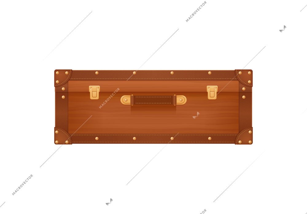 Baggage suitcase realistic composition with transparent background and isolated image of bag vector illustration