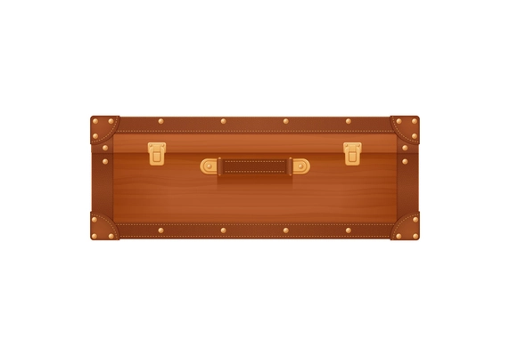 Baggage suitcase realistic composition with transparent background and isolated image of bag vector illustration