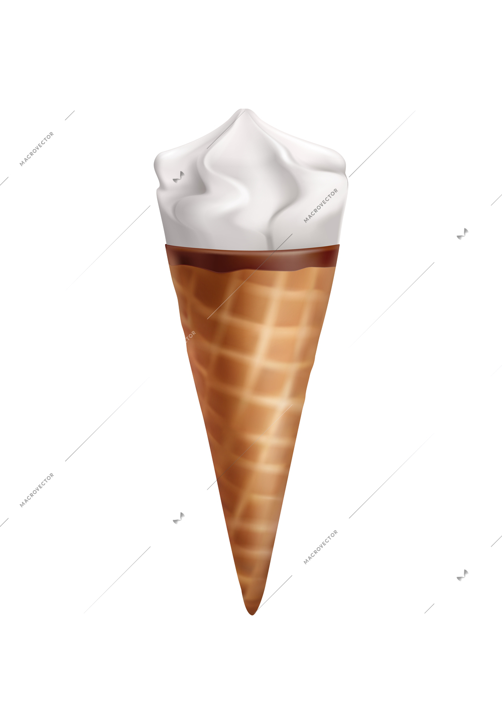 Ice cream realistic constructor composition with isolated icons of delicious sweets vector illustration