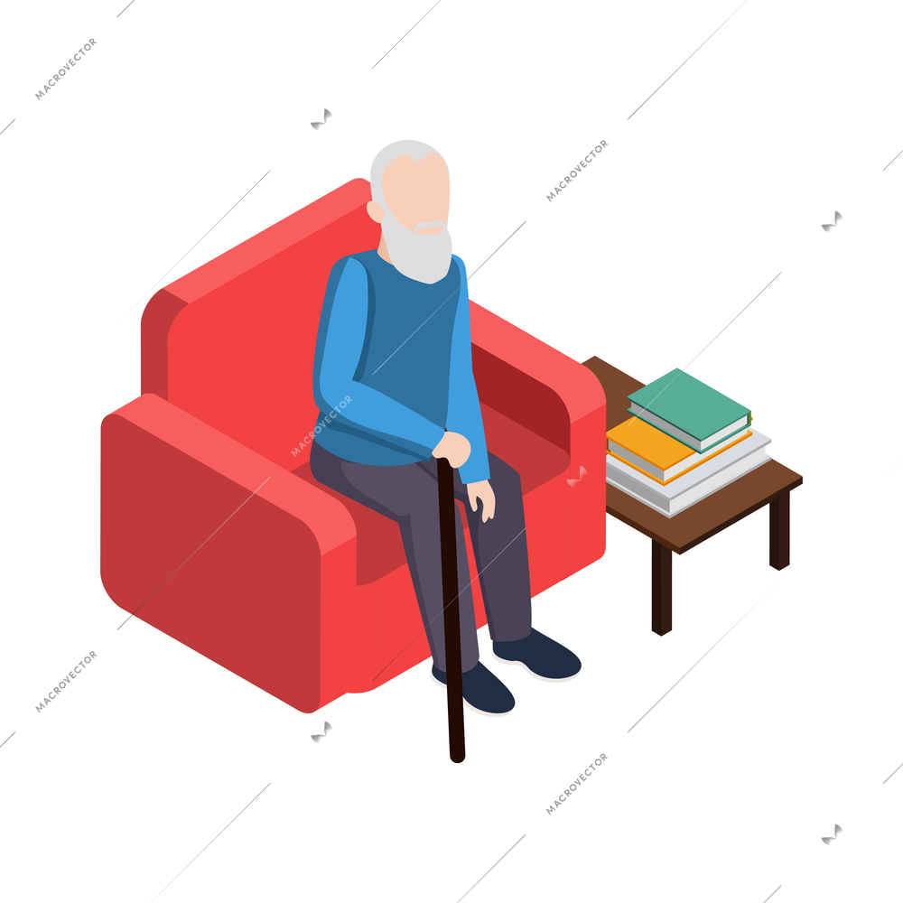 Nursing home elderly people composition with medical care activity and assistance images vector illustration
