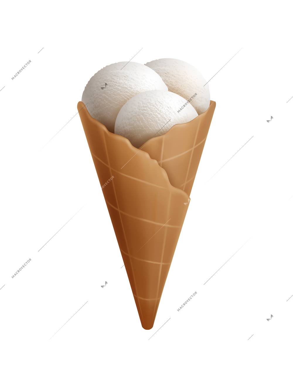 Ice cream realistic constructor composition with isolated icons of delicious sweets vector illustration