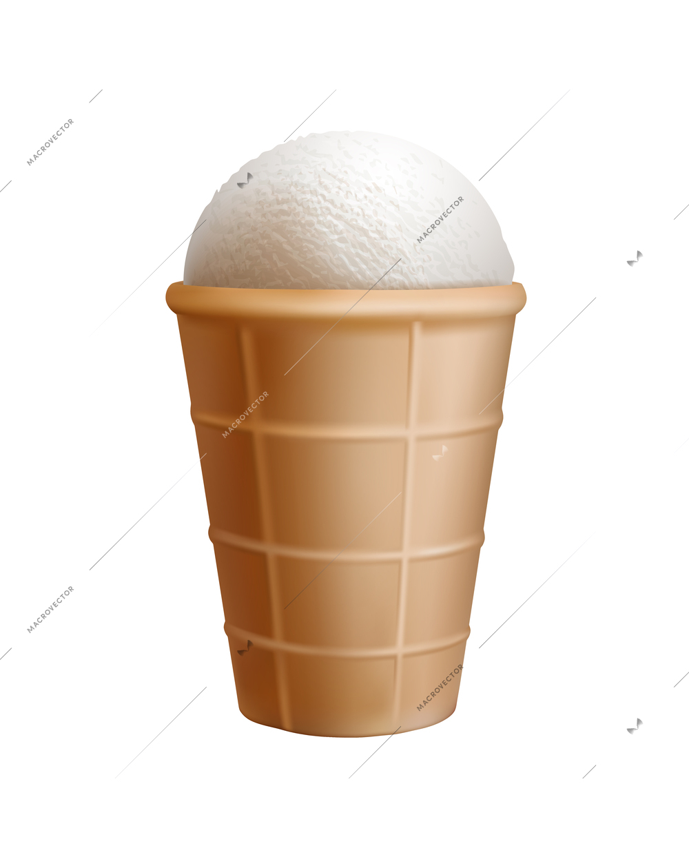 Ice cream realistic constructor composition with isolated icons of delicious sweets vector illustration