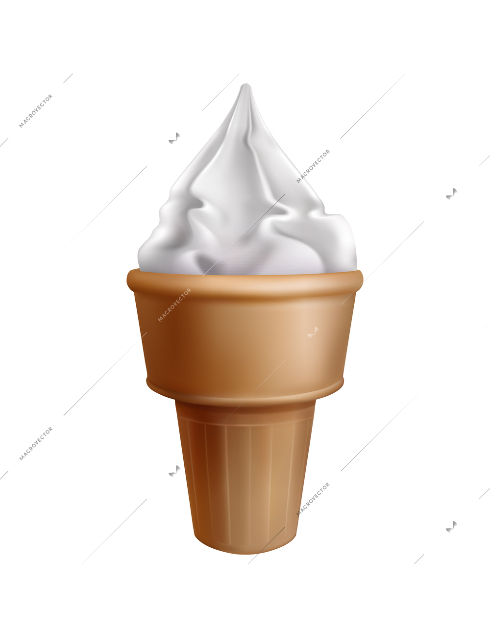 Ice cream realistic constructor composition with isolated icons of delicious sweets vector illustration