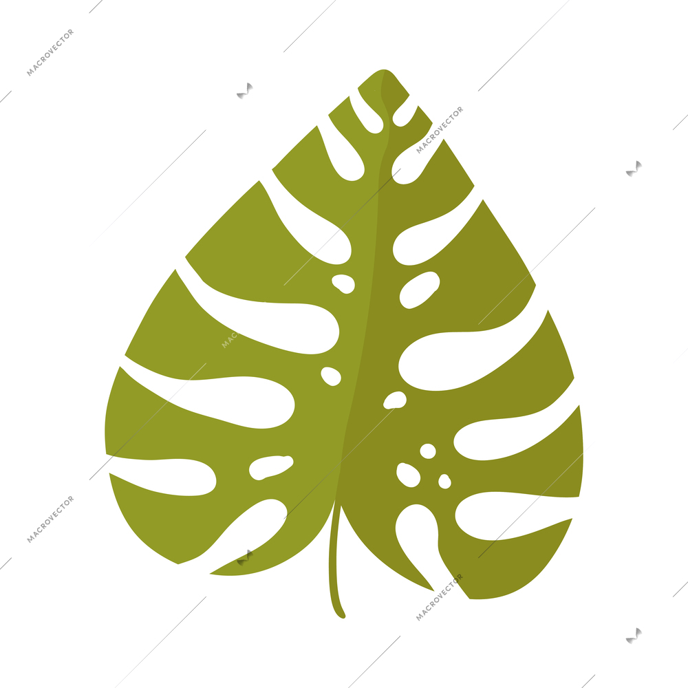 Tropical plants composition with isolated icon of exotic plant on blank background vector illustration