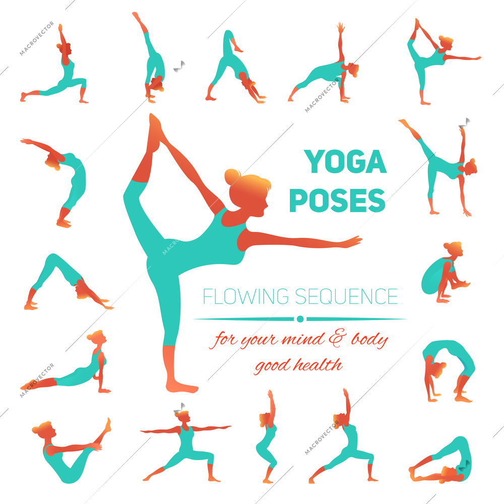 Yoga Asanas Linear Icons Set, Women Silhouettes, Collection of Yoga Poses  Vector Illustration on a White Background Stock Vector - Illustration of  female, gymnastics: 134277962