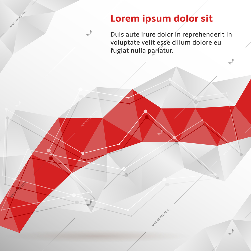 Red abstract geometric triangles background vector illustration