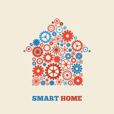 Smart home technology concept symbol vector illustration