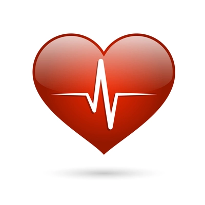 Heart beat rate icon, healthcare and medical concept vector illustration