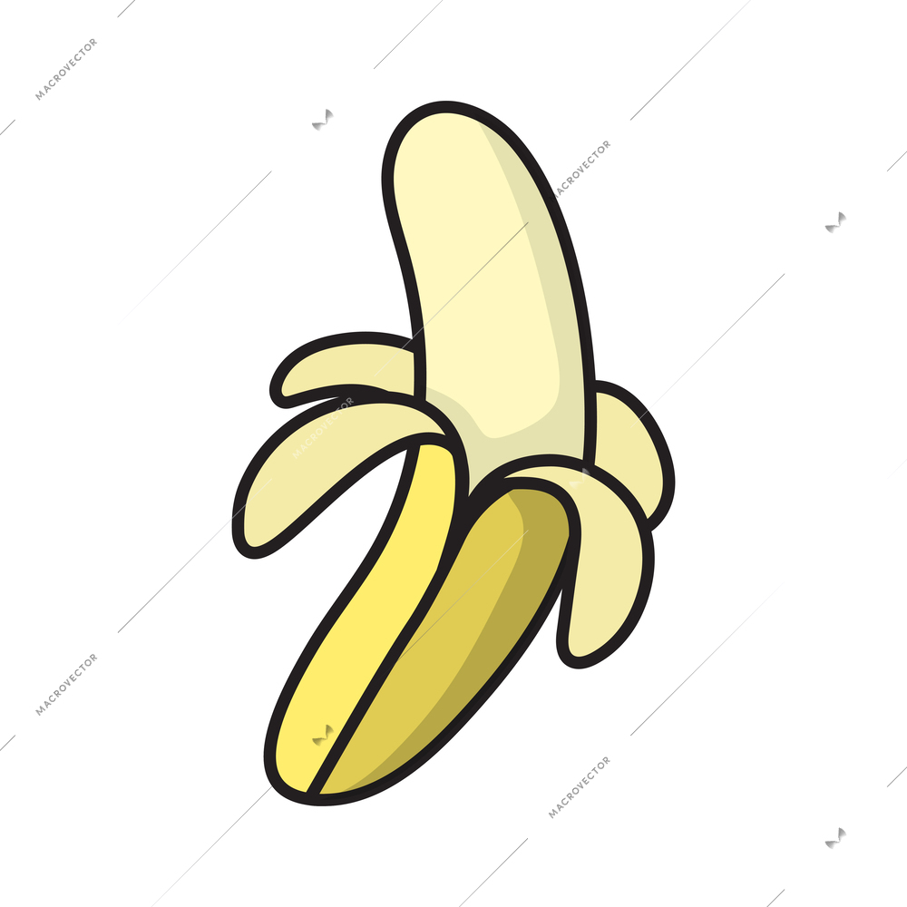 Colored stylish retro fashion banana patch badge vector illustration