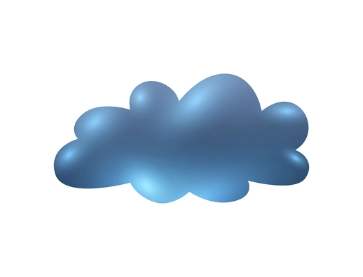 Realistic storm cloud on white background vector illustration