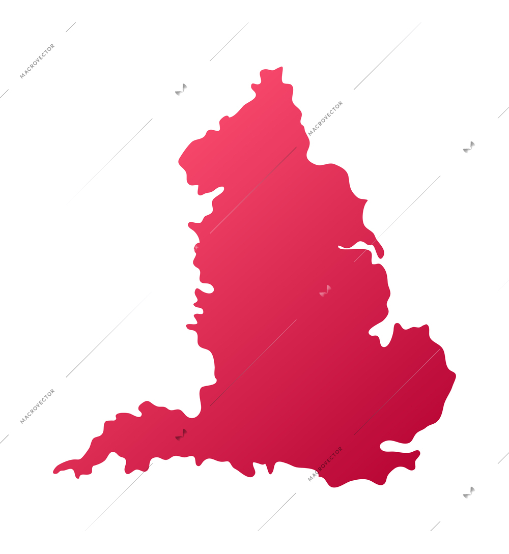 Realistic color great britain map on white background vector illustration