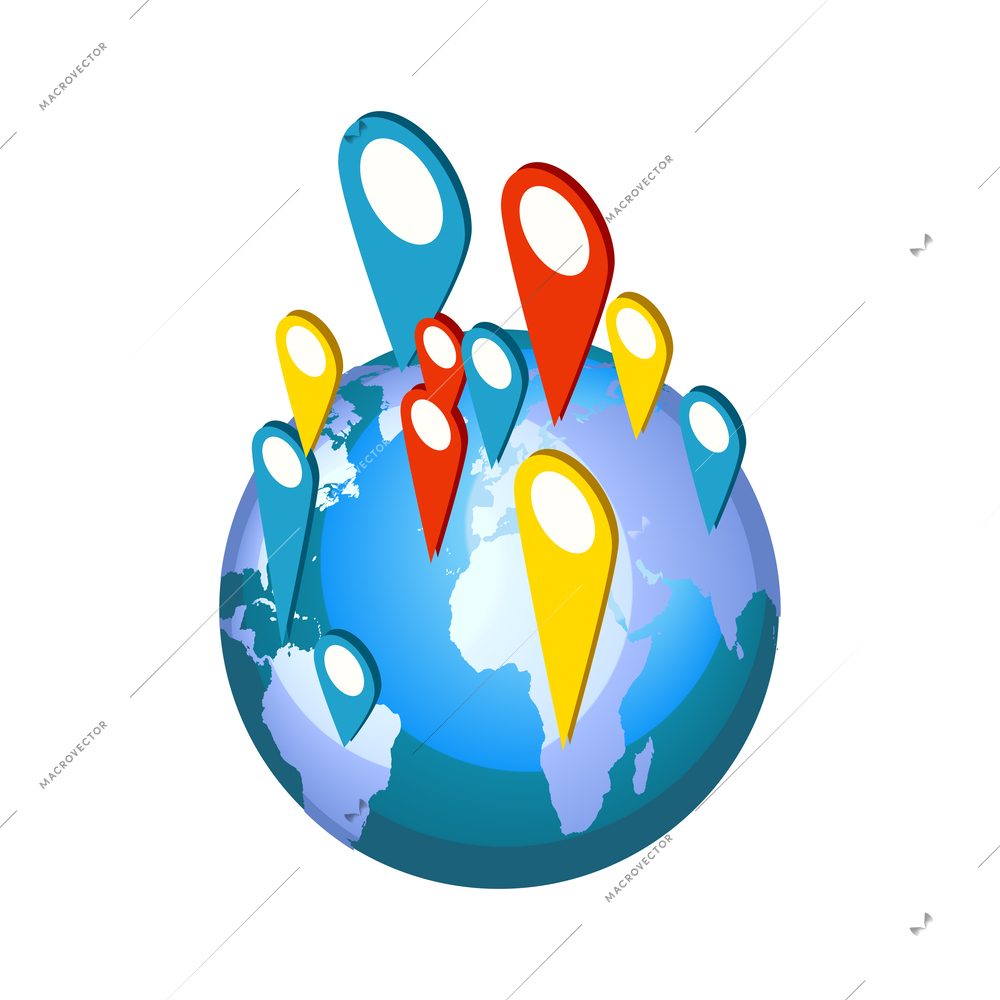 Online education global distance learning isometric icon 3d vector illustration