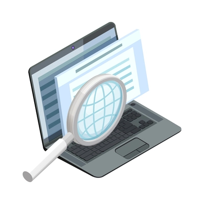 Online education distance learning isometric concept icon vector illustration