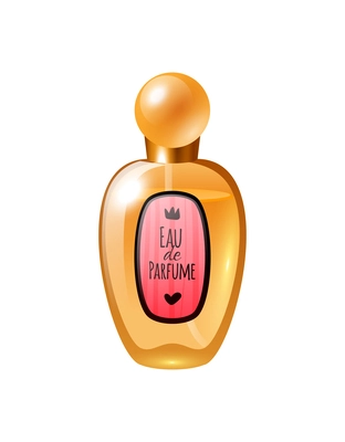 French perfume glass bottle cartoon icon vector illustration