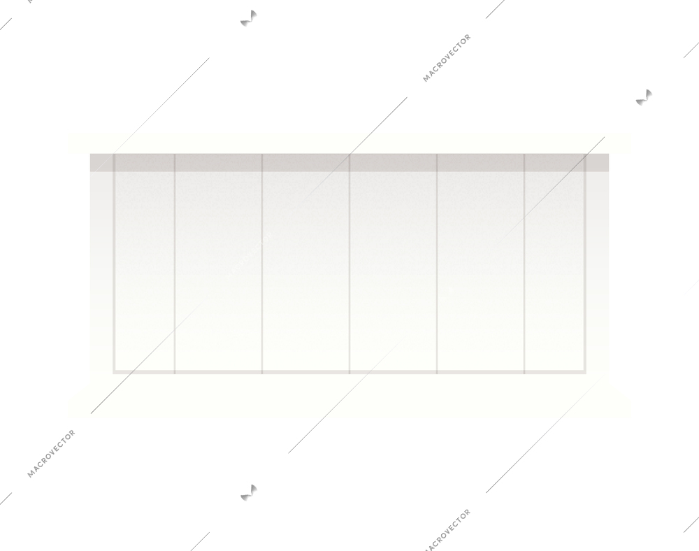 Modern white kitchen island flat vector illustration