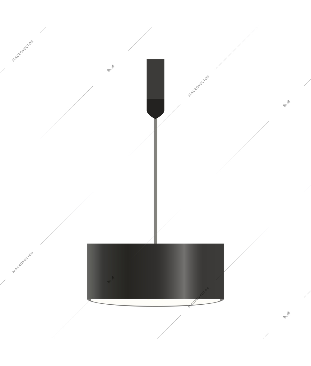 Modern black chandelier flat icon vector illustration