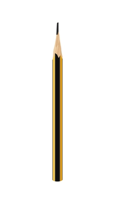 Realistic sharpened lead pencil on white background vector illustration