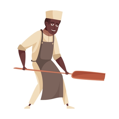 Cartoon professional male chef in uniform vector illustration