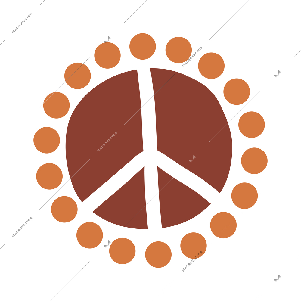 Peace symbol in flat style vector illustration