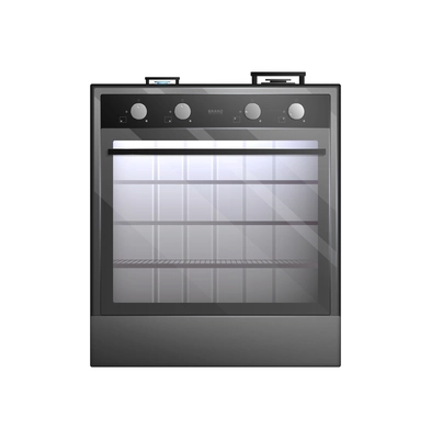 Realistic modern gas stove on white background vector illustration