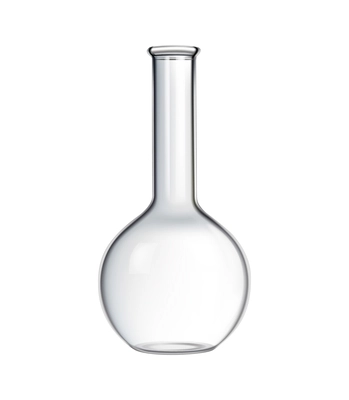 Realistic empty flask laboratory glassware vector illustration